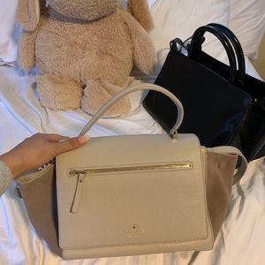 Grey Taupe Kate Spade Satchel purse